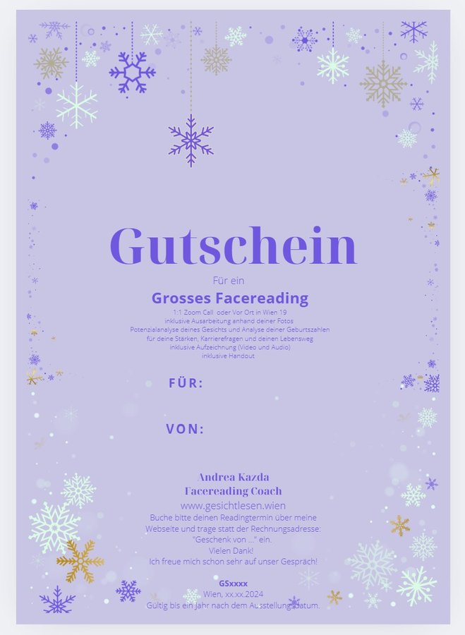 Gutschein Facereading